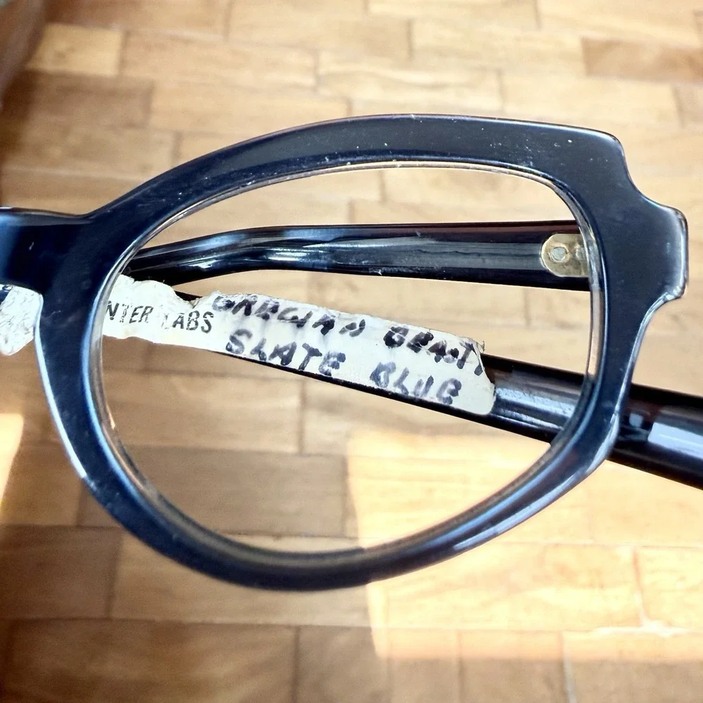 NEW! 50s VTG American Optical MCM Women Eyeglass Frames Eye Glasses Slate Blue